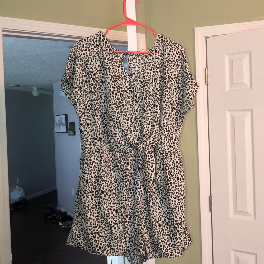 Cheetah print Boutique romper